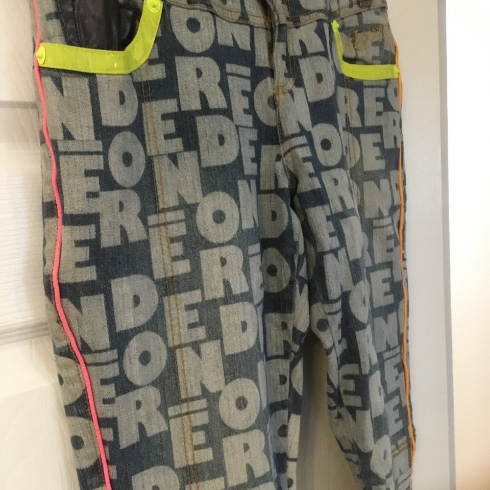 Unique Beyoncé Dereon All Over Jeans (Lapel flap needs stitching) NICE! - Picture 6 of 16